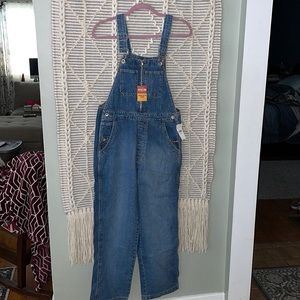 GAP womens sandblasted denim overalls